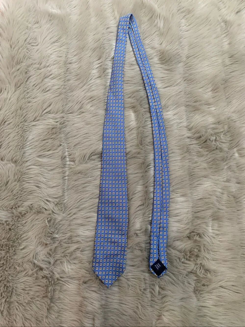 POLO by Ralph Lauren Blue and Yellow Silk Tie